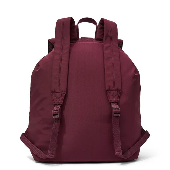 PINK Nylon Cargo Backpack Red Wine Burgundy Black Goth - Picture 7 of 8